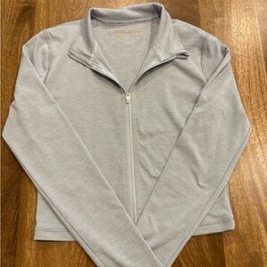 Women's Light Gray Zip-Up Hoodie